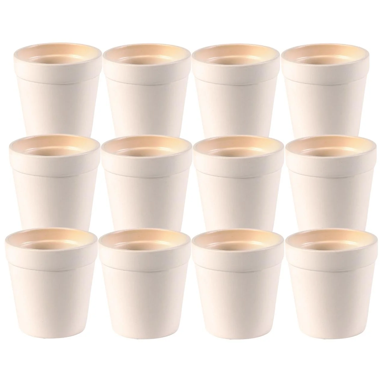 Do It Yourself Mini Ceramic Flower Pots, Mother's Day, Birthday, Party Favors, Craft Kits For All Ages, 12 Pieces, 3