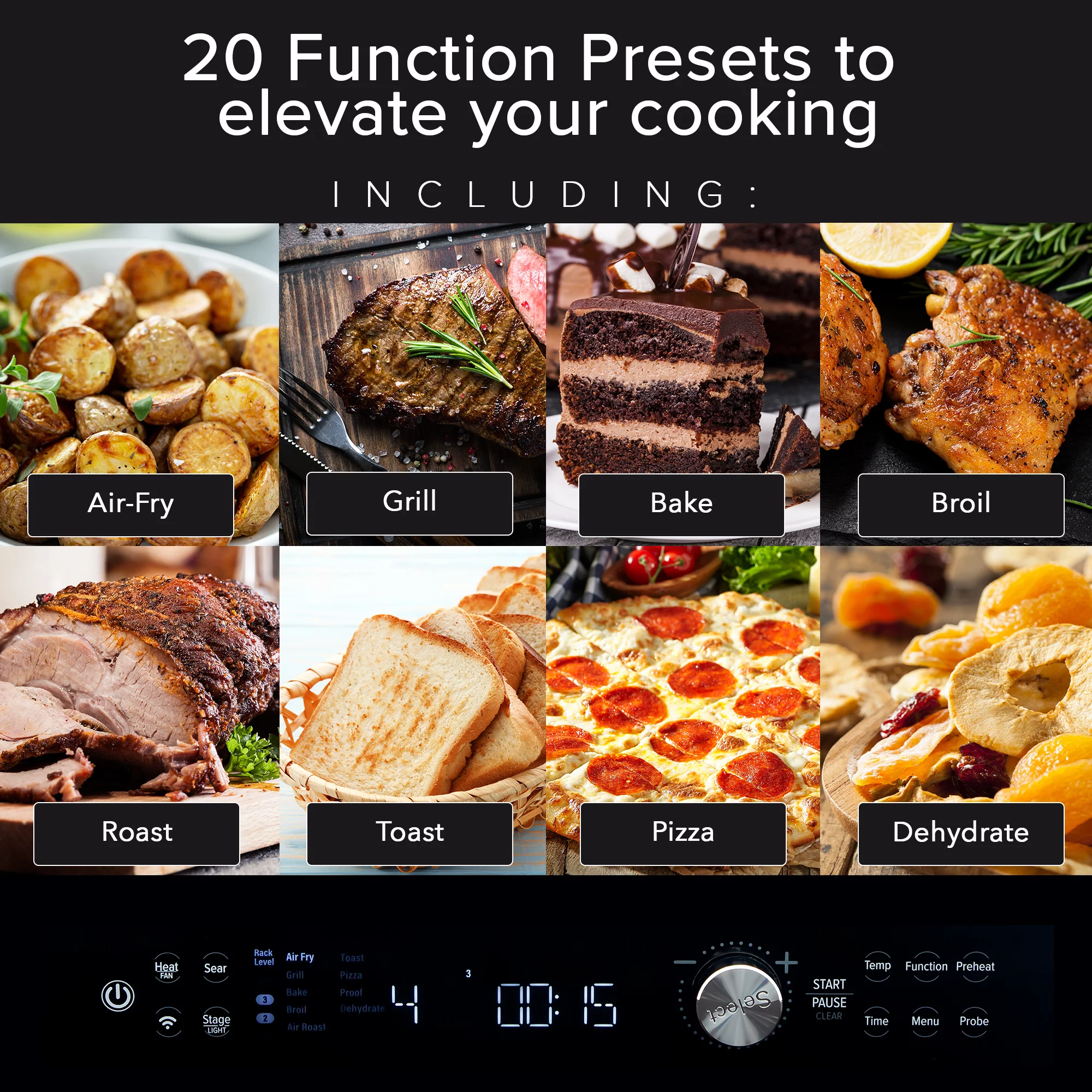 Nuwave 34 QT Pro-Smart IQ 360 Oven Air Fryer Grill