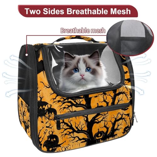 Halloween Pet Carrier Airline Approved Pet Carrier Bag Dog Carrier for Small Medium Cats Dogs Puppies Kitten