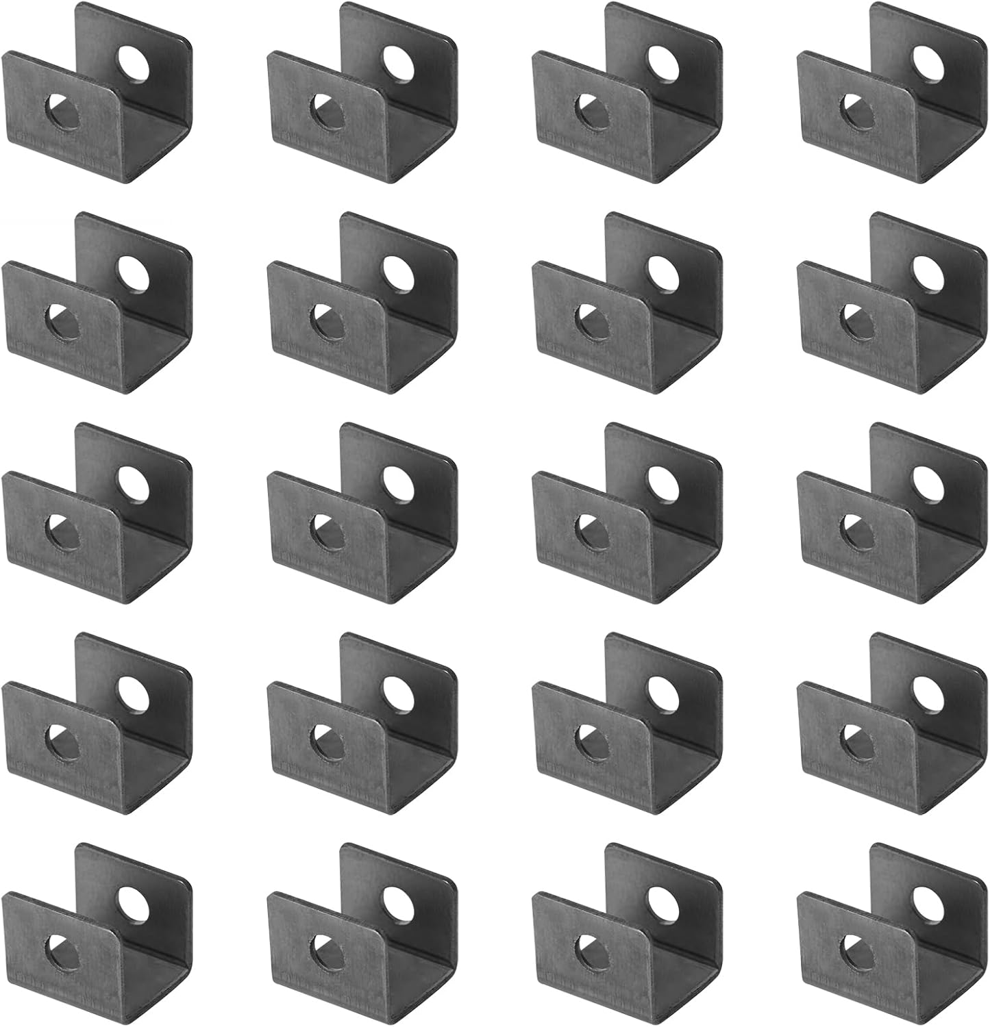 20 Pcs Weldable U Bracket with 2 Holes, for 1