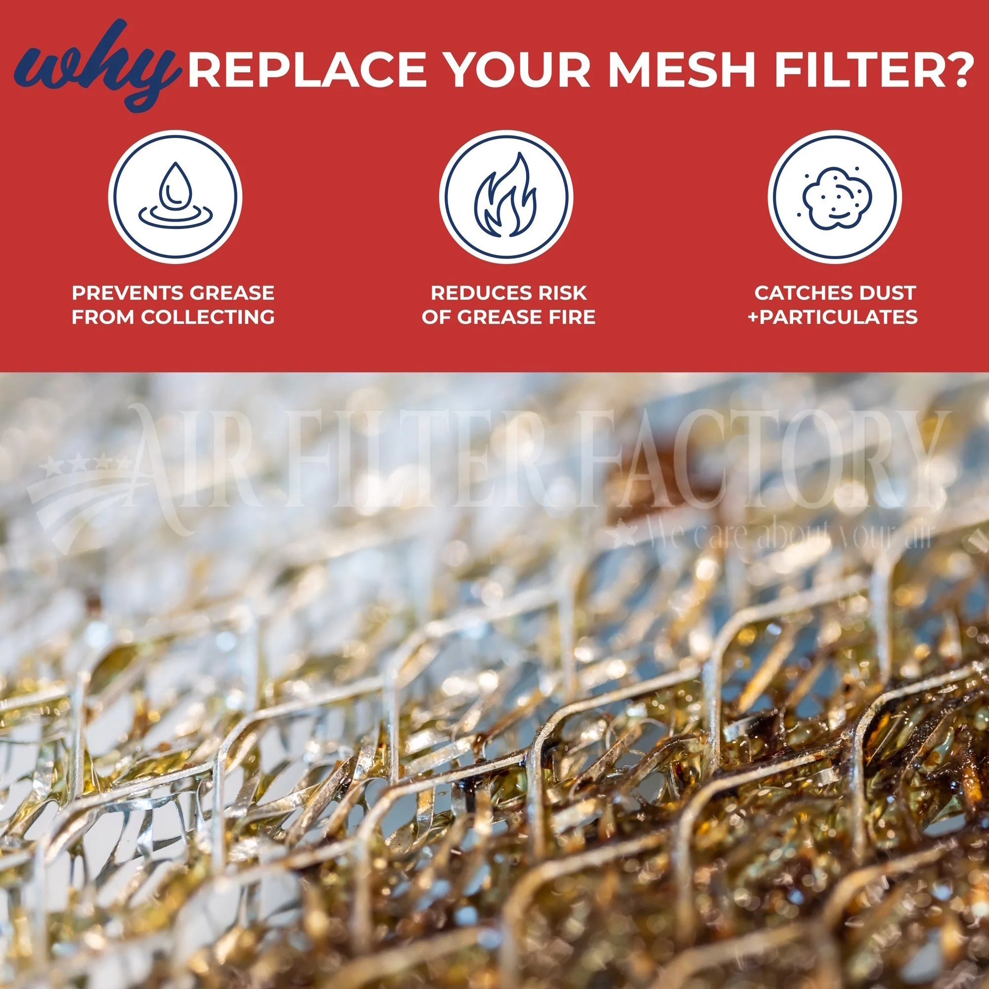 2-Pack Air Filter Factory 9-3/4 x 18-7/8 x 1/2 Aluminum Grease Filters