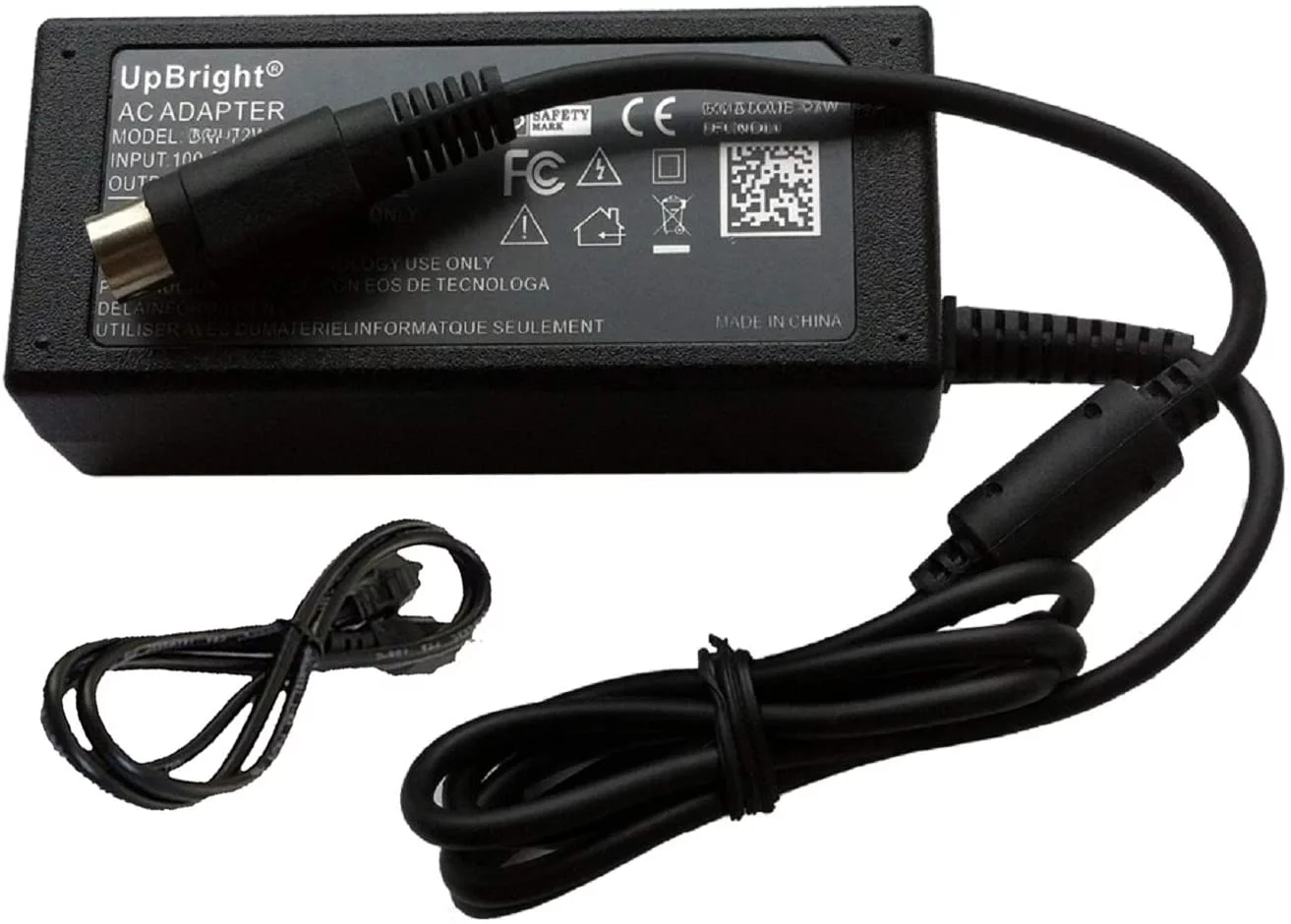UpBright New Global 4-Pin DIN 19V AC / DC Adapter For EPS E.P.S. INC F10903-A F10903A 19VDC 4 Prong Power Supply Cord Cable PS Charger Mains PSU (with 4Pin Connector)