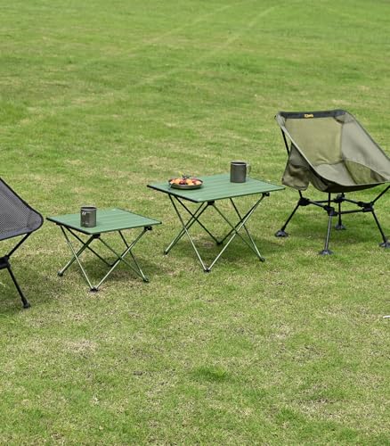 iClimb Ultralight Compact Camping Folding Table with Carry Bag (Blue - S)
