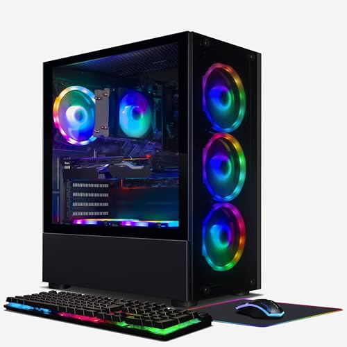 STGAubron Gaming PC Computer Desktop, GeForce RTX 2060 Super 8G, Intel Core I7 8th up to 4.1GHz, 16G DDR4, 1T SSD, WiFi 6 & BT 5.2, RGB Fan x6, Windows 11 Home