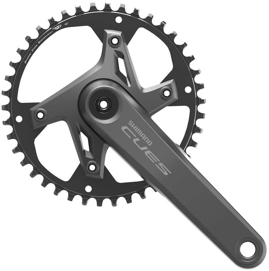 SHIMANO CUES FC-U6000-1 Crankset - 170mm, 9/10/11-Speed, 42t, 110 BCD, Hollowtech II, Black