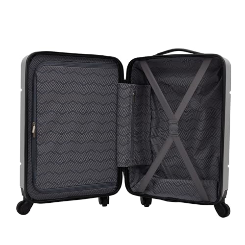 Travelers Club Skyline Spinner Luggage, Gray, 22-Inch Carry-On