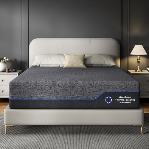 AMADA HOMEFURNISHING 12 Inch Queen Size Memory Foam Mattress, Cooling Sleep & Pressure Relief, Medium Firm Plus Feel & Fiberglass-Free, CertiPUR-US Certified Mattress Bed in a Box