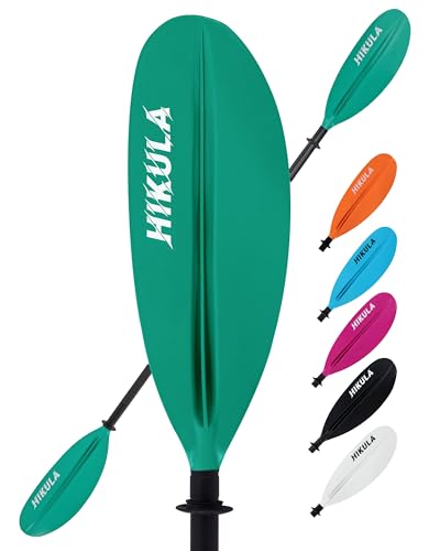 Kayak Paddle 4 Pieces Aluminum Shaft and PP Blade Floating 86.6in/220cm, 90.5inch/230cm Lightweight Oars
