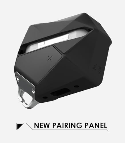 Aulumu A09 Geometric AirPods Pro 2 Case [2nd/1st Generation] with Lock | Protective Cover with Nylon Buckle | Alloy Armour | Compatible with Apple AirPods Pro(2023/2022/2019) - Gray