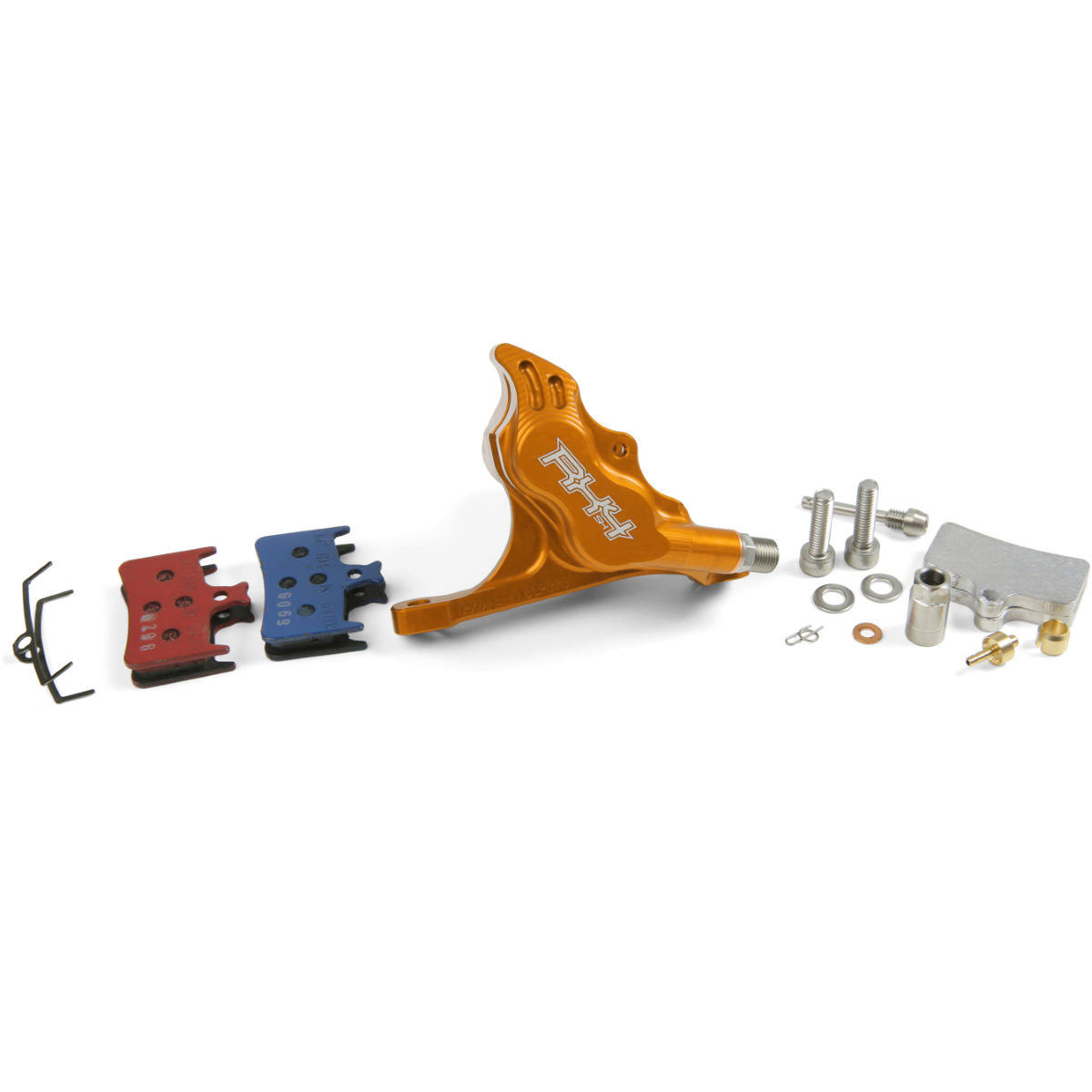 Hope RX4 Flat Mount Complete Caliper - Front - Orange