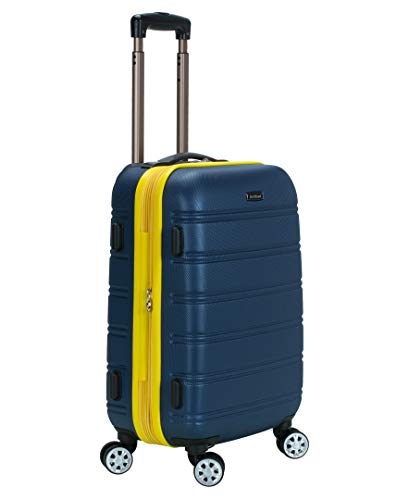 Rockland Melbourne Hardside Expandable Luggage with Spinner Wheels, 2TONENAVY, 2 Piece (20/28)