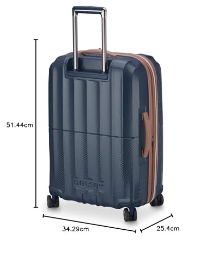 DELSEY PARIS Carrousel Hardside Expandable Luggage with Spinner Wheels, Navy, Carry-on 21 Inch