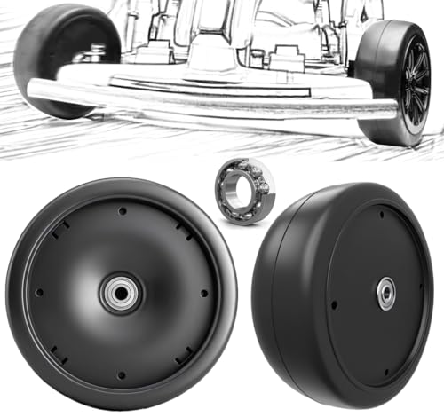 2Pack 11''/28CM Nylon Larger Rear Tires for Power Wheels Electric Drift Carzy Cart Upgrade,Pair of 1.2CM/0.47'' Aperture Go Cart Wheel for Ride on Kids Go Kart Tires,Free Coupler (11inch tires)
