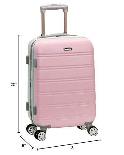 Rockland Melbourne Hardside Expandable Luggage with Spinner Wheels, 2TONENAVY, 2 Piece (20/28)