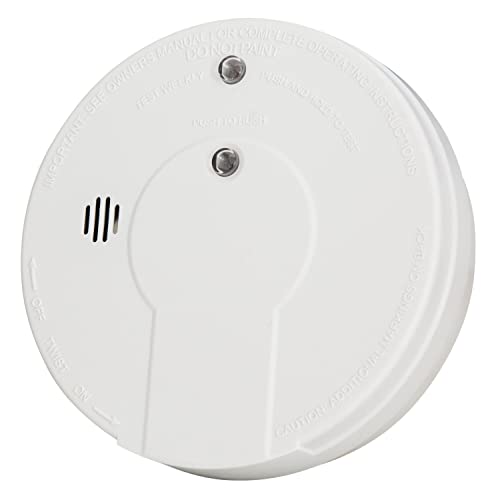 Kidde Premium Smoke Detector, Battery-Operated Smoke Alarm with Hush Feature, 9V Battery Included, White