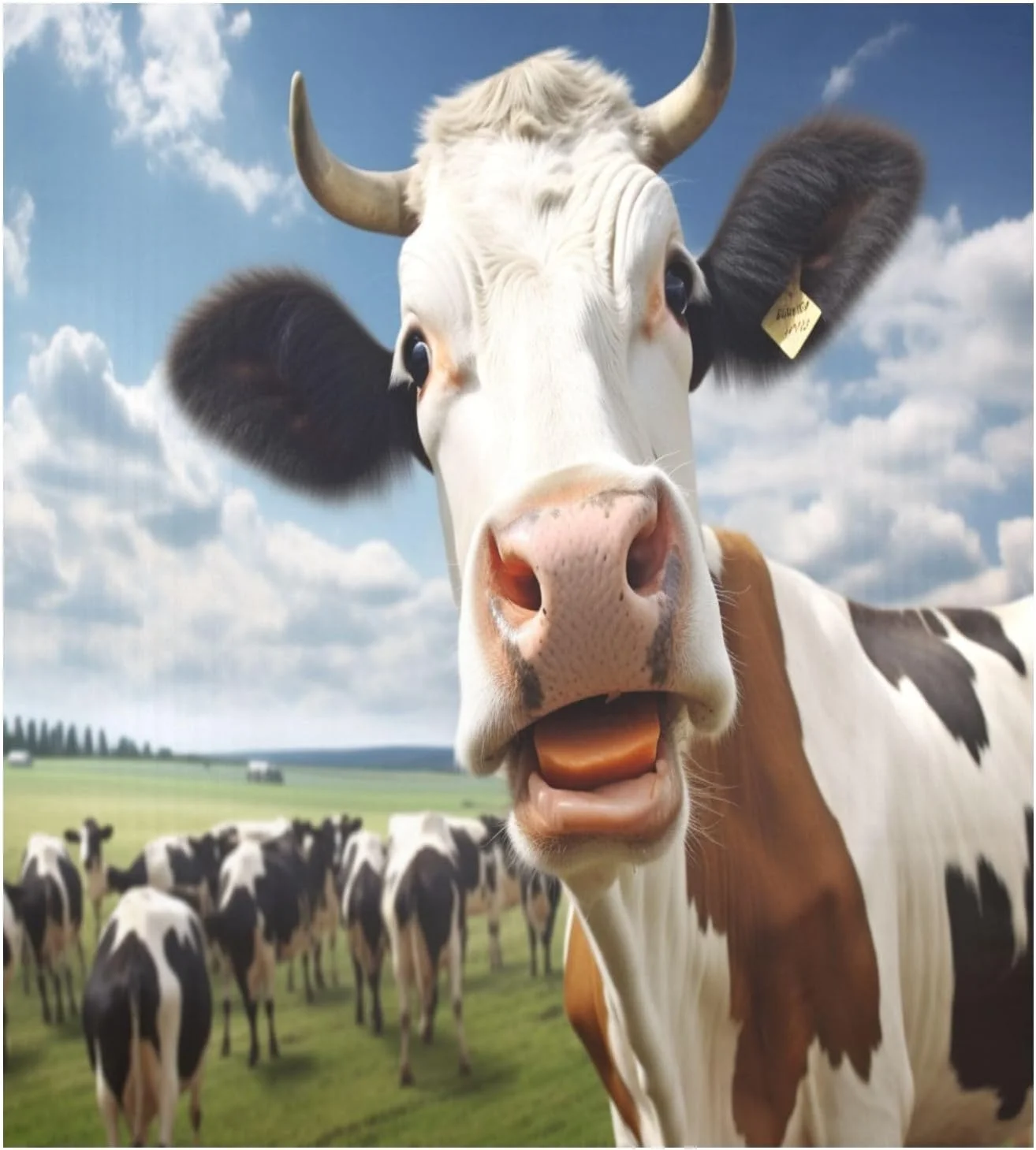 SKYSONIC Grassland Cow Magnetic Dishwasher Sticker,Kitchen Decor Magnetic Cover Sticker for Household Appliances Washing Machine Refrigerator 23x26in