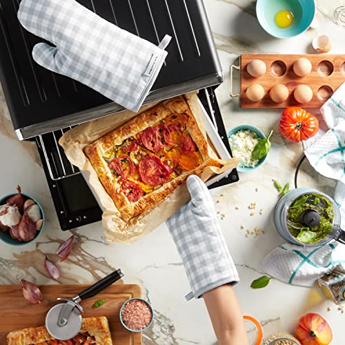 KitchenAid Gingham Oven Mitt 2-Pack Set, Passion Red, 7