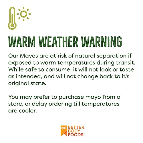 BetterBody Foods Avocado Oil Mayonnaise, Non-GMO Mayo Spread Made with Cage-Free Eggs, Paleo (28 Ounces) (Pack of 2)