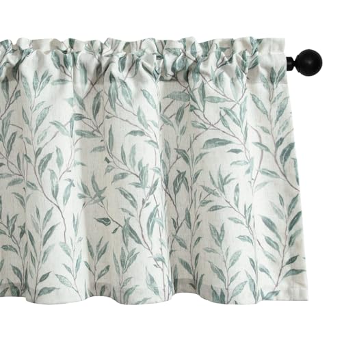 VOGOL Curtains 36 in for Bedroom 2 Panels, Rod Pocket Cafe Curtain Semi Sheer Short Bay Window Curtains for Living Room Kitchen Cabinet Bathroom RV Shades Camper Blinds 36L Long