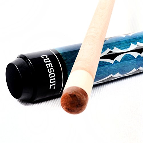 CUESOUL House Bar Pool Cue Sticks,Two Cue Sticks + 2x2 Pool Cue Case Hard