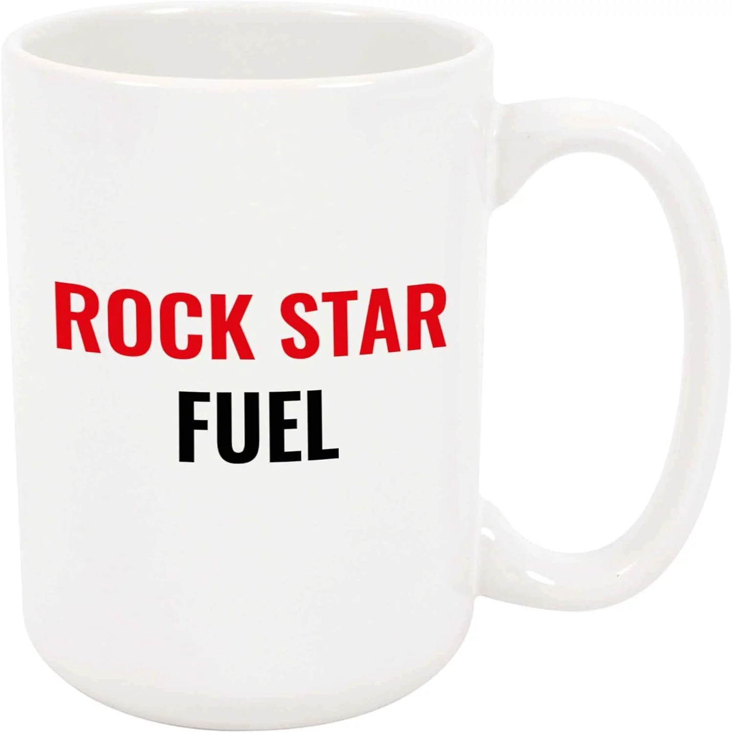 Rock Star Fuel Coffee Mug - Funny Gift Idea For Family/Friend/Coworker, Ceramic Cup, Birthday/Christmas/Holiday/White Elephant Present, 11 Oz