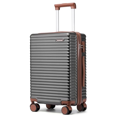 20-Inch Carry on Luggage,Carry-on Suitcase with Spinner Wheels and TSA Lock, 22x14x9 Airline Approved,Hardside Lightweight Travel Carry-on Luggage,Small Rolling Luggage (Beige, 20 Inch)