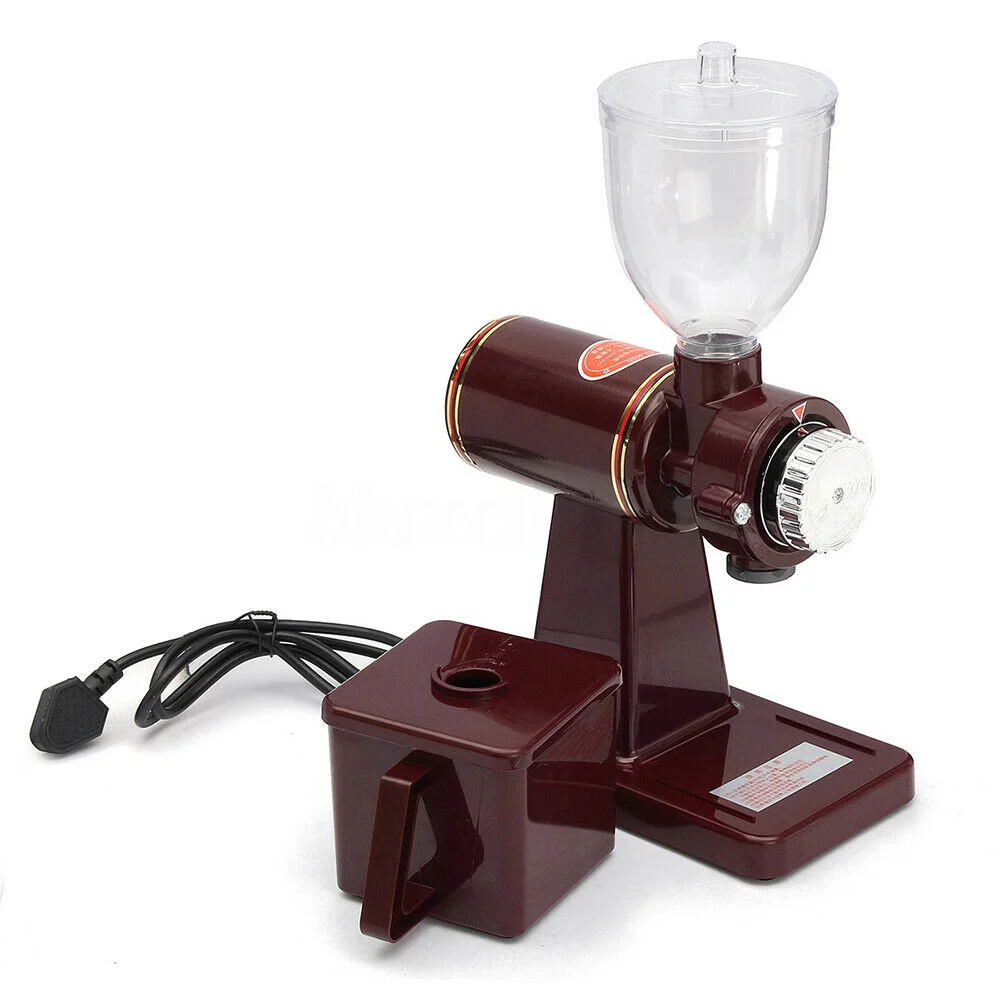 OUKANING 110V Electric Automatic Coffee Bean Grinder Auto Mill Coffee Bean Espresso 150g/min Red