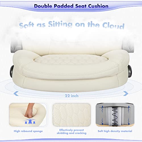 Executive Office Chair-Ergonomic Computer Desk Chair, High Back Leather Chair with Padded Flip-up Arms, Swivel Home Office Chair Upgraded Caster-Black