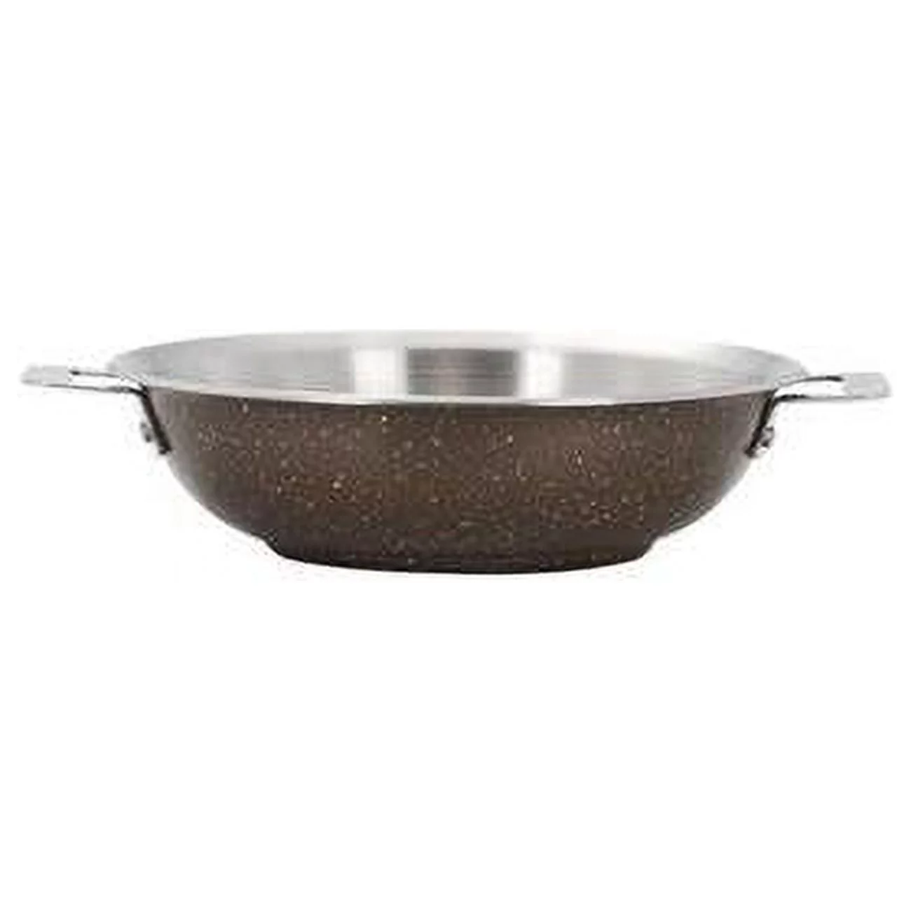 Bon Chef  10 in. Hotstone Coffee Cucina Stir Fry Pan with 2 Side Handles - Induction Bottom
