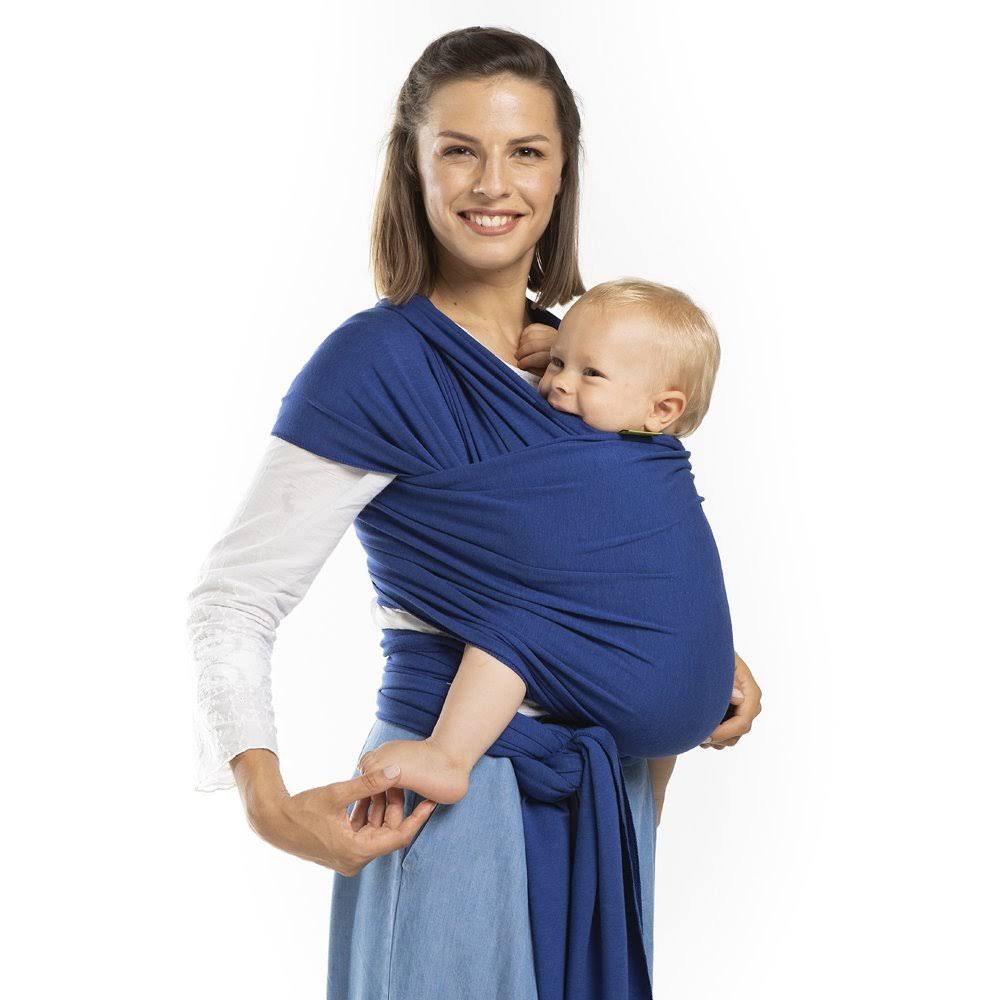 Boba Adjustable Wrap Baby Carrier in Grey Dark Blue