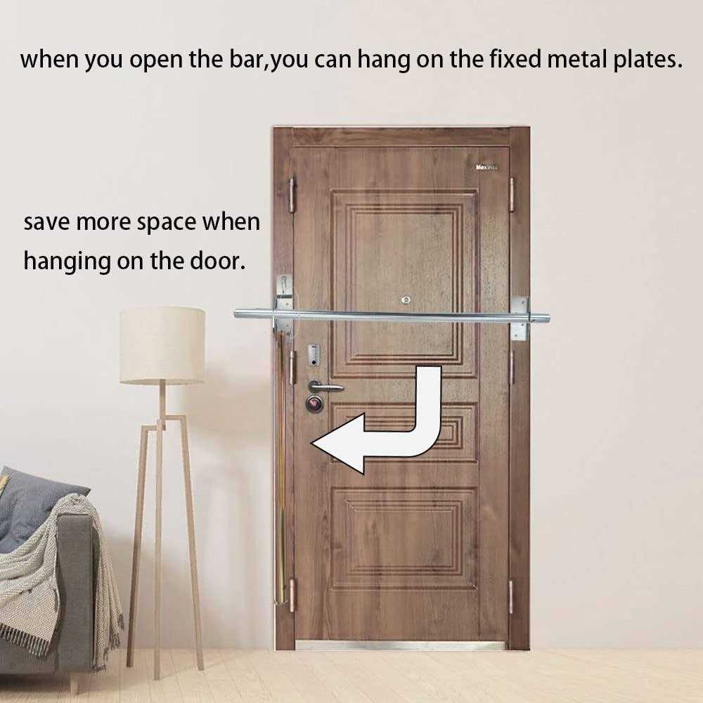 Tianmeiyi Security Door Bar Door Stopper Door Barricade Security Bar Home Defense Security Devices for Front Door-44 inch - Shop Hardware Tools Online Store