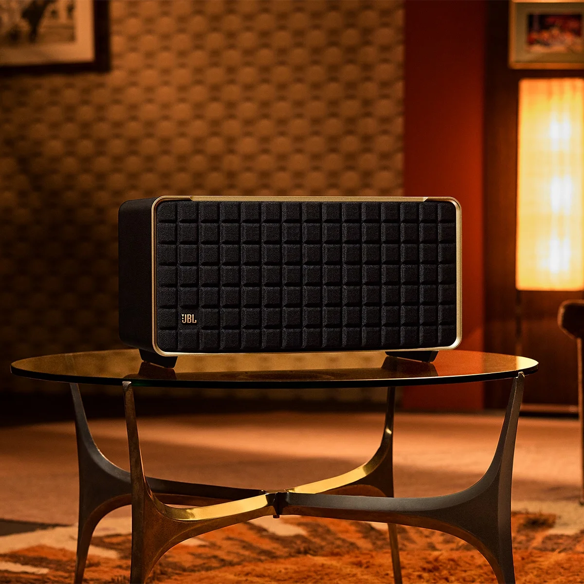 JBL Authentics 500 Wireless Bluetooth Speaker with Dolby Atmos Music (Black/Gold)