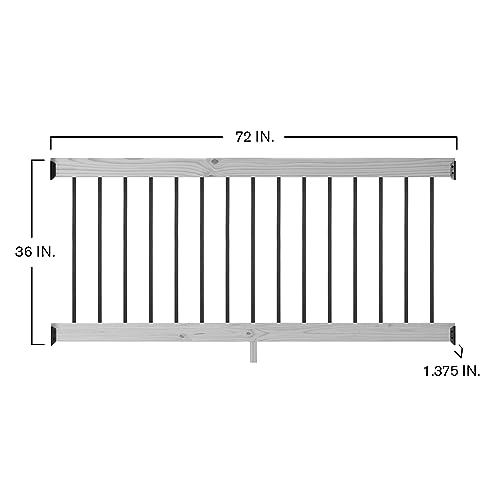 ProWood 6 ft. Cedar Rail Kit with Aluminum Square Balusters