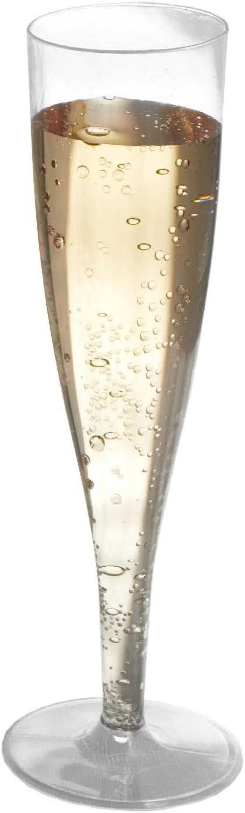 1 Piece Hard Plastic Champagne Flutes (Box Of 4), 5 Oz, Clear,N5124