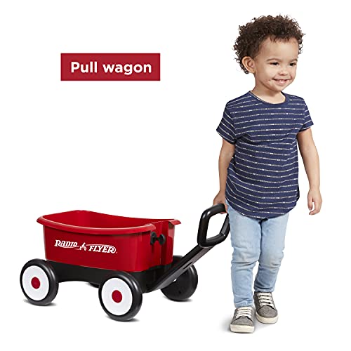 Radio Flyer My 1st Wagon with Beach and Garden Tools, 2-in-1 Wagon, Ages 1-4 , Red