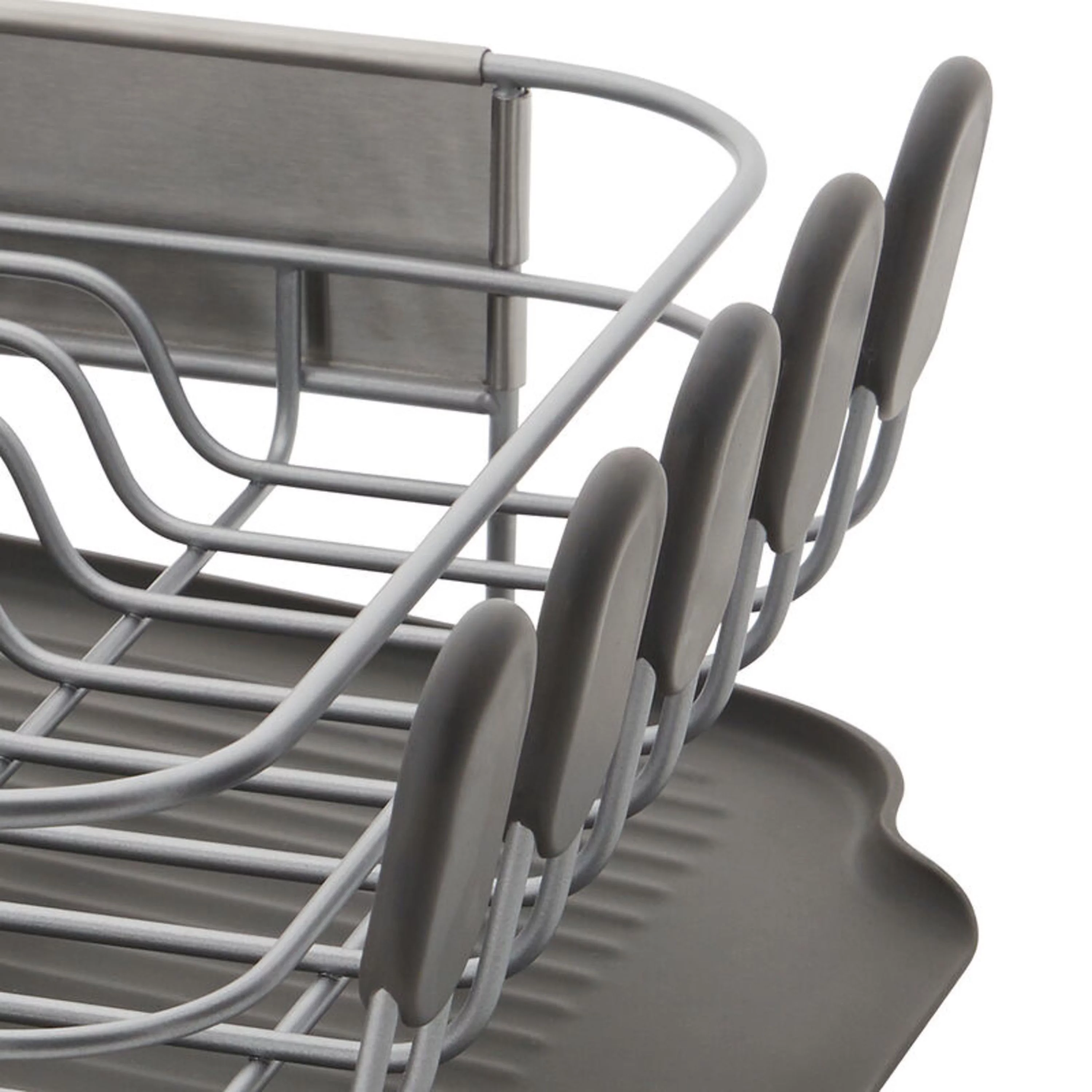 Kitchenaid Stainless Steel Wrap Compact Dish Rack in Satin Gray