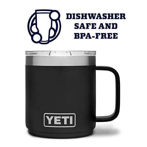 YETI Rambler 10 oz Stackable Mug, Vacuum Insulated, Stainless Steel with MagSlider Lid, Stainless