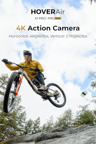 X1 PROMAX 8K Action Flying Camera, Foldable Drone with Camera with 42 KM/H Follow Speed, 10+ Fully Automatic Flight Modes, Fly Anywhere with OmniTerrain, SmoothCapture 2.0(Cycling Combo)