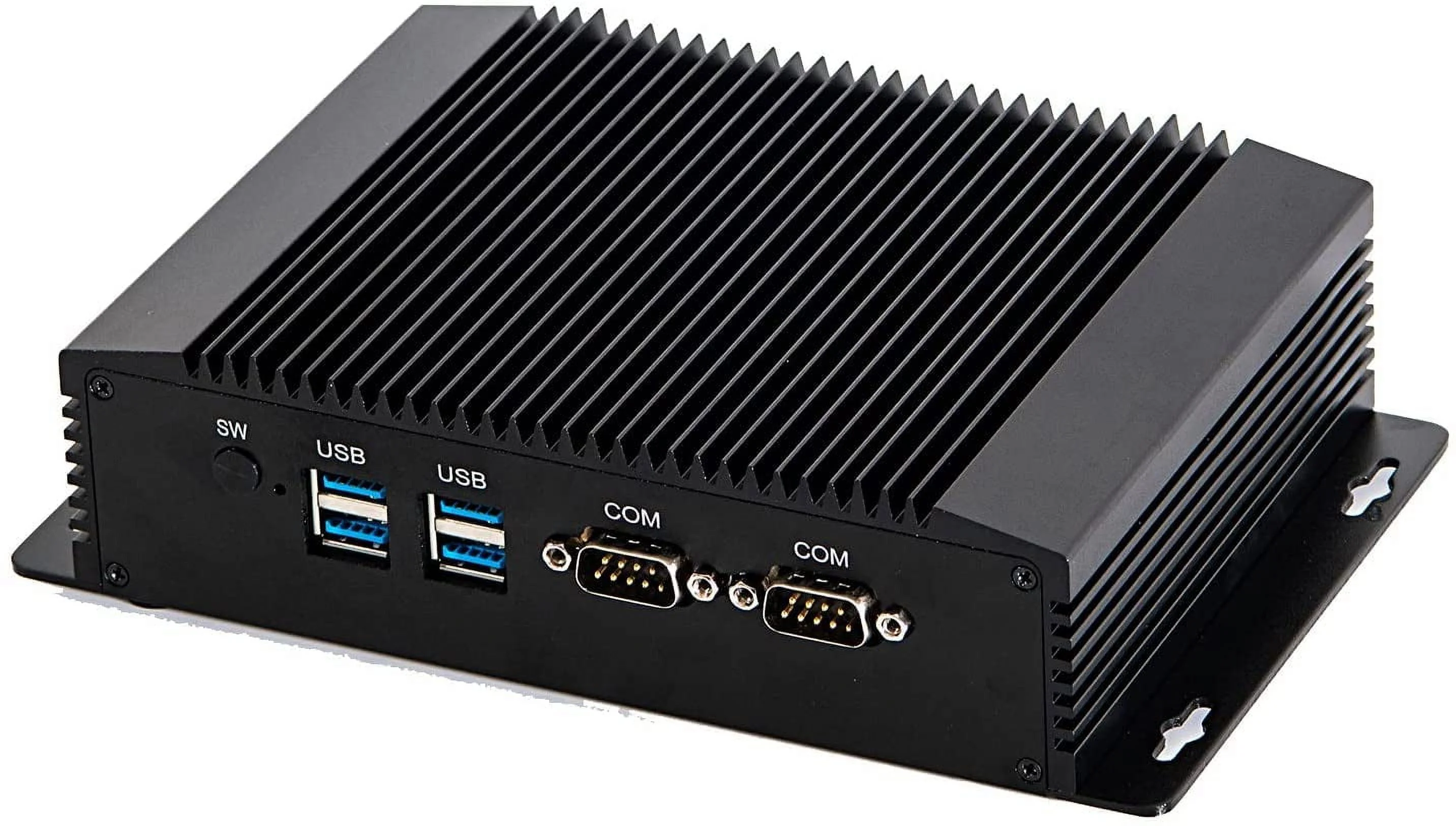 PARTAKER Industrial Computer, Fanless Mini PC,IPC,Intel Celeron 2955U,Windows 10 Pro or Linux Ubuntu, Dual LAN,VGA,HD,2xCOM,4xUSB 3.0,WiFi,8GB Ram 128GB SSD 1TB HDD