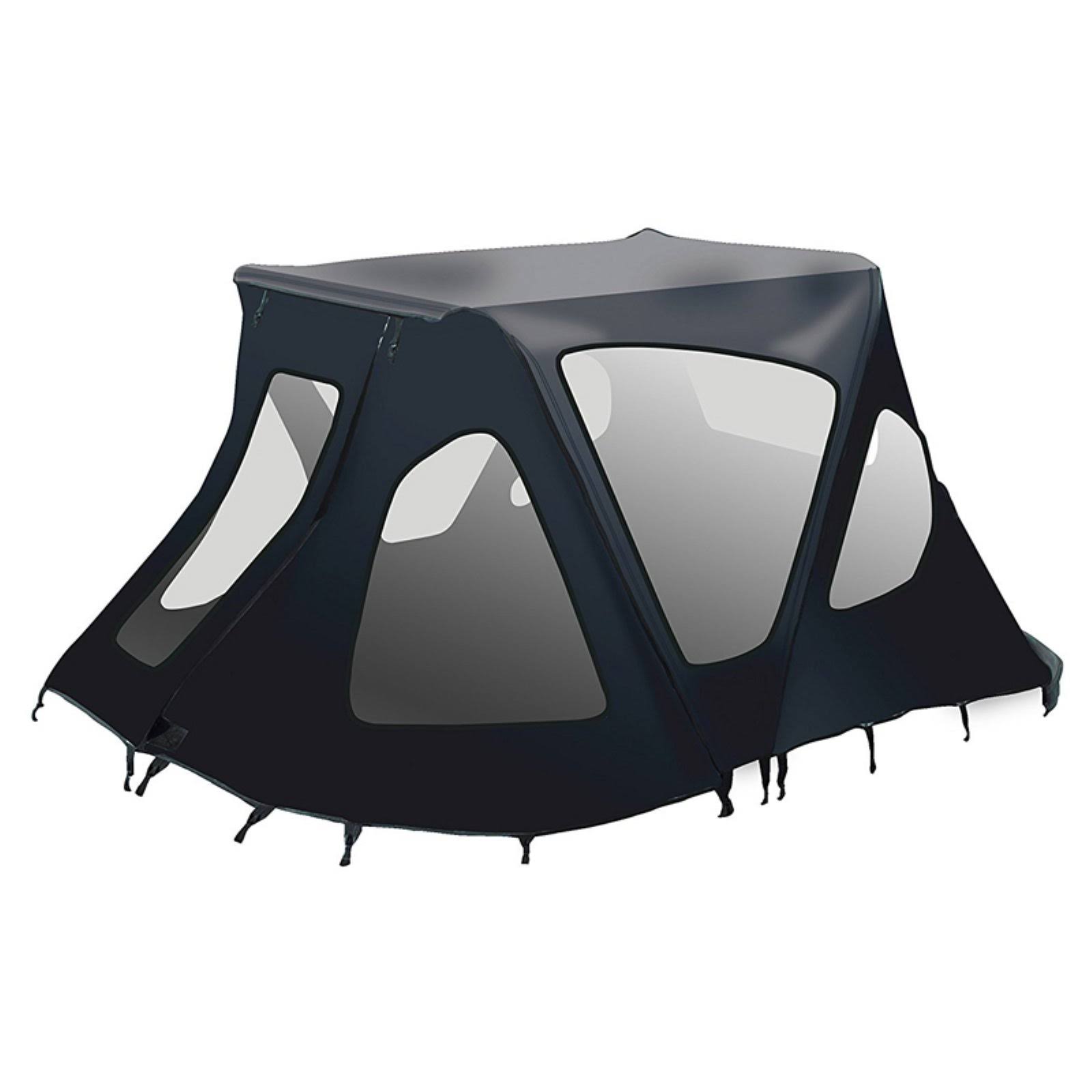 Aleko Bwtent420bk Winter Canopy Boat Tent Rain Sun Wind Snow Waterproof Shelter Covering for Inflatable Boat, Black