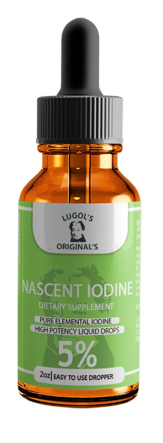 5% Nascent Iodine Liquid Drops Thyroid Support Supplement 2oz