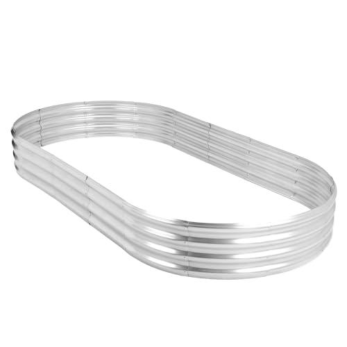 Raised Garden Bed, 8x4x1 FT Raised Beds for Galvanized, Metal Planter Boxes Outdoor for Vegetables, Flowers, Herbs, and Succulents