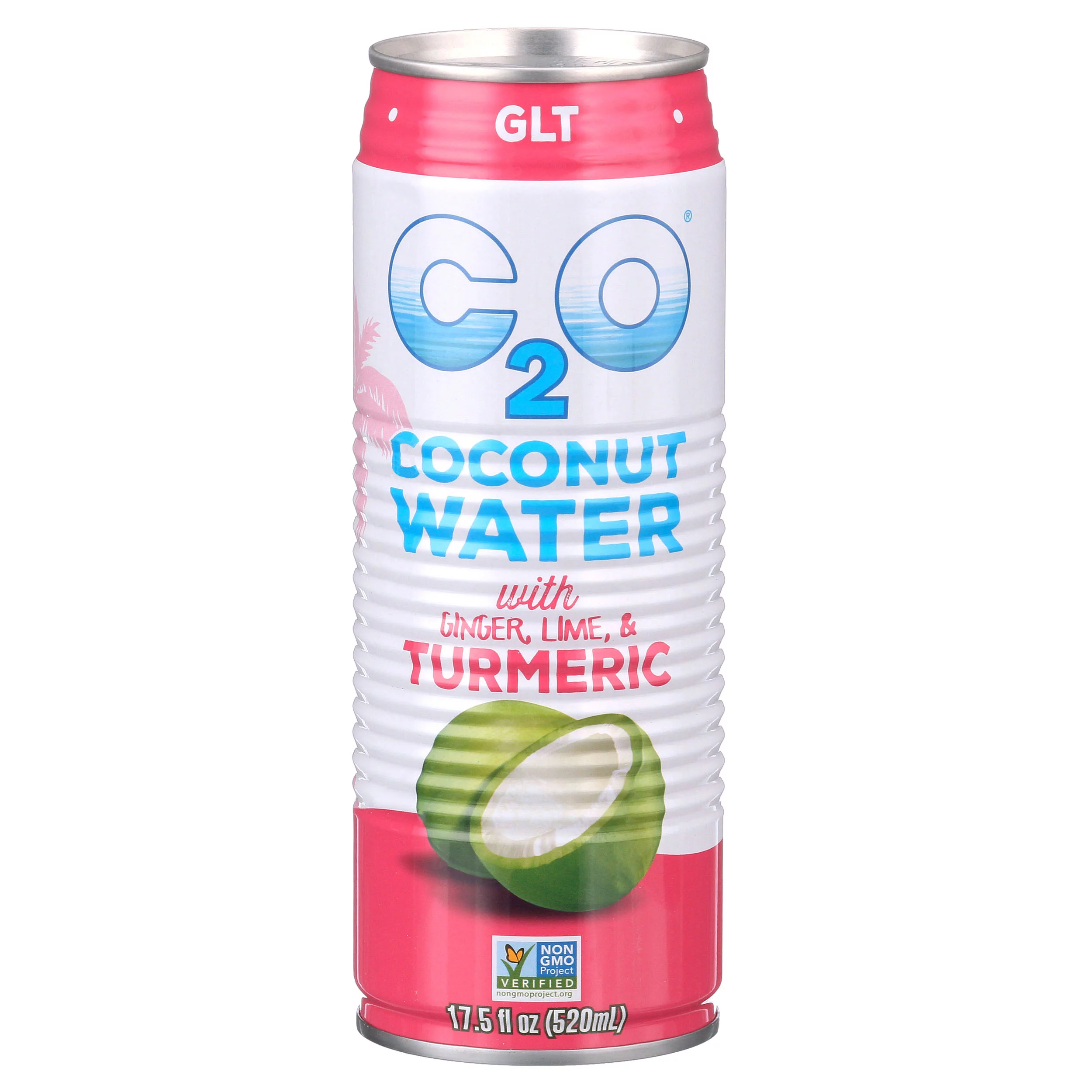 C2O Pure Coconut Water with Ginger, Lime and Turmeric, 17.5 fl oz, 12 Pack