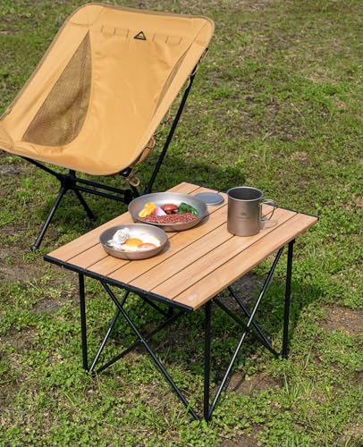 iClimb Ultralight Compact Camping Folding Table with Carry Bag (Blue - S)