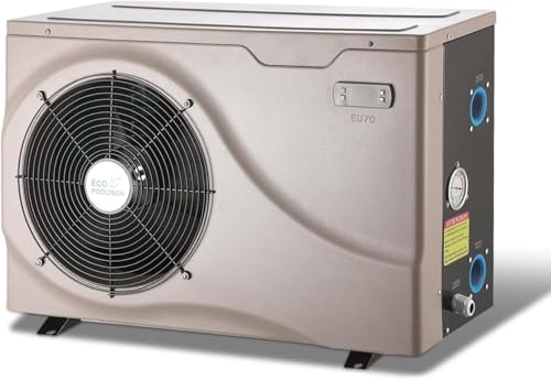 Above Ground Pool Heater EU50, Max 16184BTU Up to 5000gallons Electric Swimming Pool Heat Pumps, Titanium Heat Exchanger, 5.62 COP, 110V/120V, Fits 8/11/15 Foot Pools Heating Pool Warmer