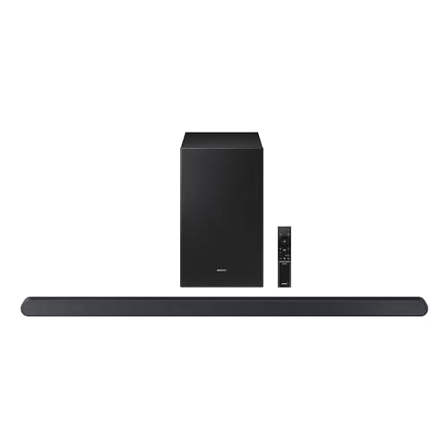 SAMSUNG HW-S50B/ZA 3.0ch All-in-One Soundbar w/Dolby 5.1, DTS Virtual:X, Q Symphony, Built in Center Speaker, Adaptive Sound Lite, Bluetooth Multi Connection, 2022 Black
