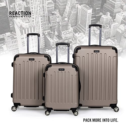 Kenneth Cole REACTION Renegade Luggage Expandable 8-Wheel Spinner Lightweight Hardside Suitcase, Navy Blue, 20-Inch Carry On
