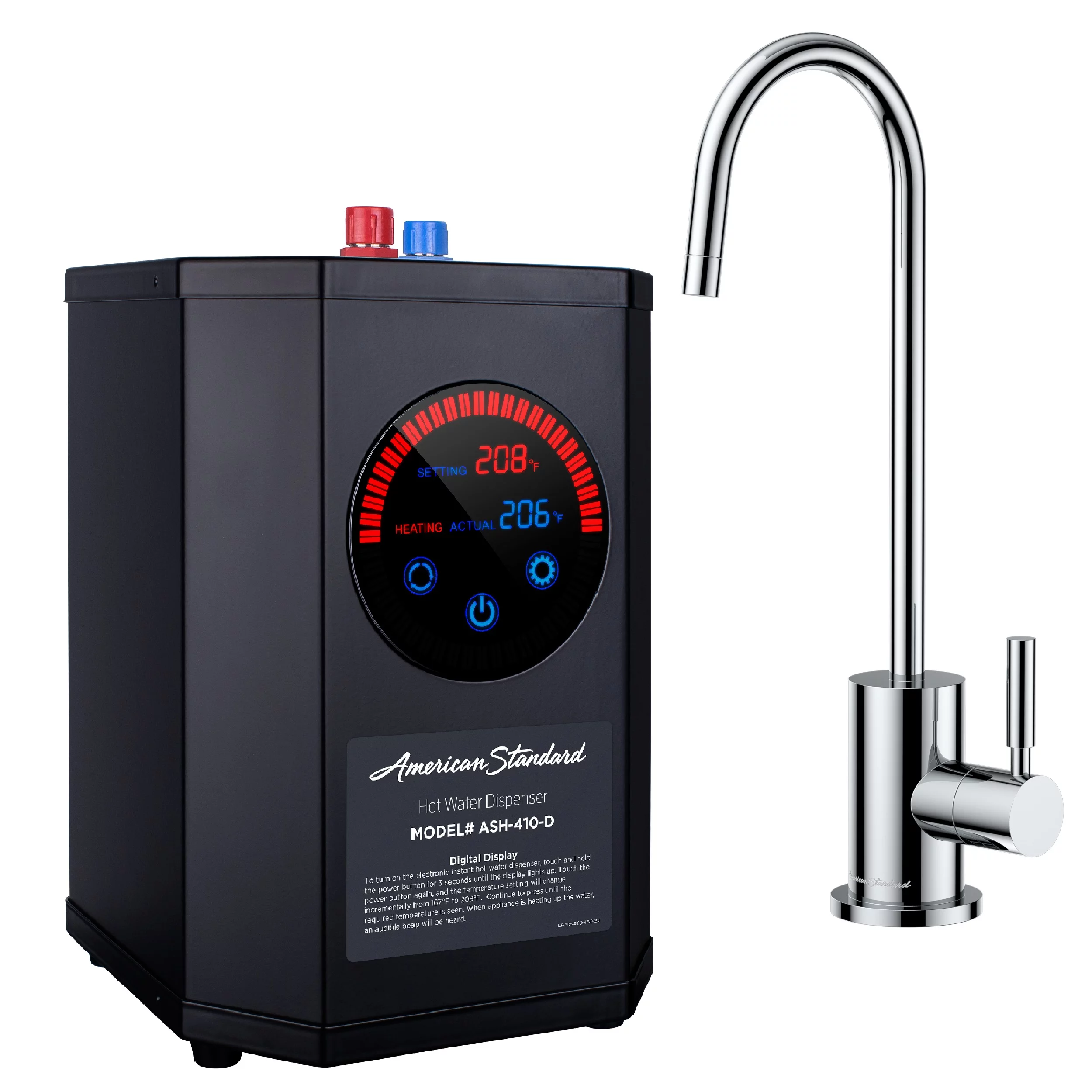 American Standard Kitchen Hot Water Dispenser 1500W with Chrome Single Handle Faucet 41-ASH-410-F575-CH