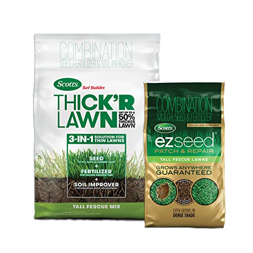 Scotts Turf Builder THICK'R LAWN Grass Seed, Fertilizer, and Soil Improver for Tall Fescue, 4,000 sq. ft., 40 lbs.
