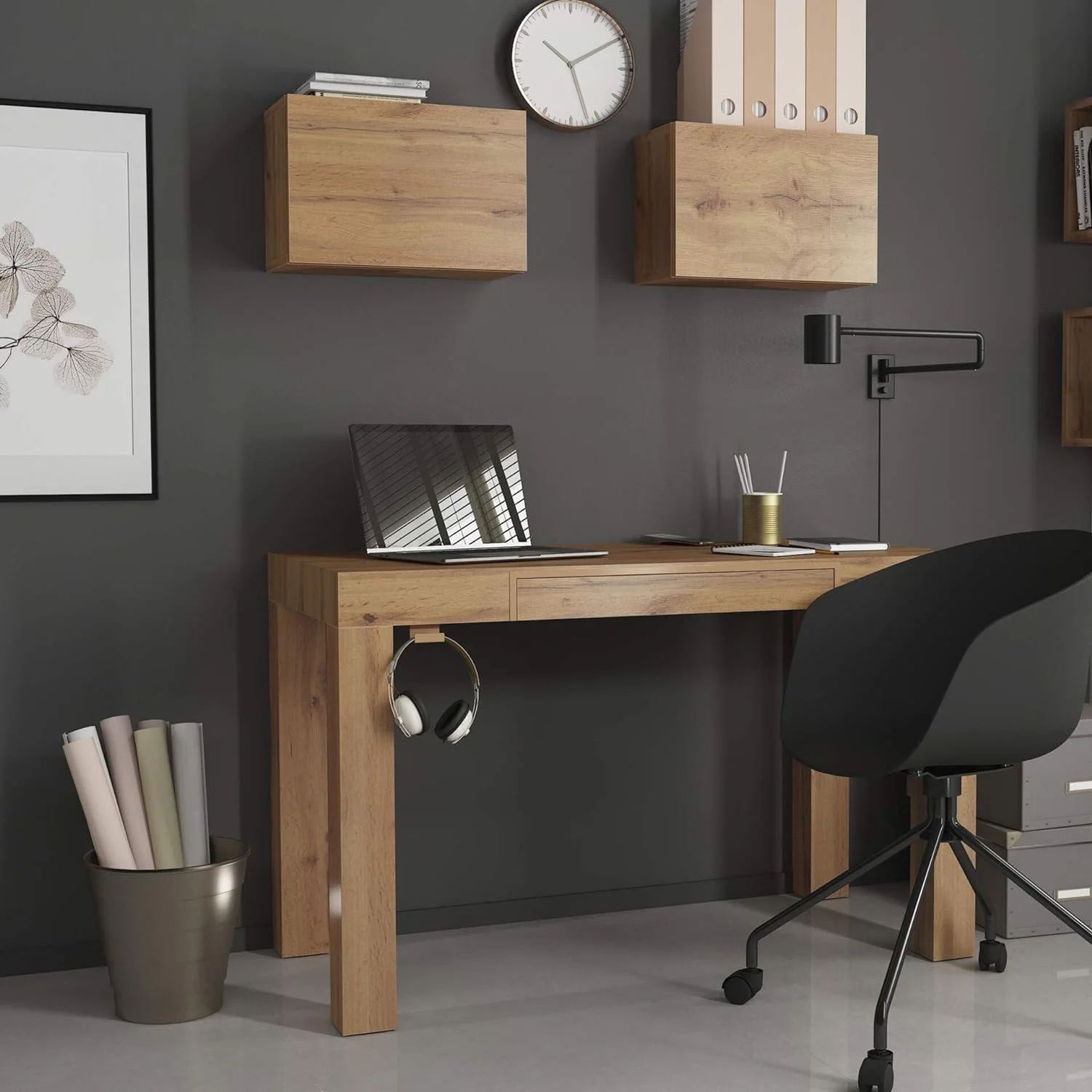 Iacopo Cube Wall Unit With Door Oak Made In Italy